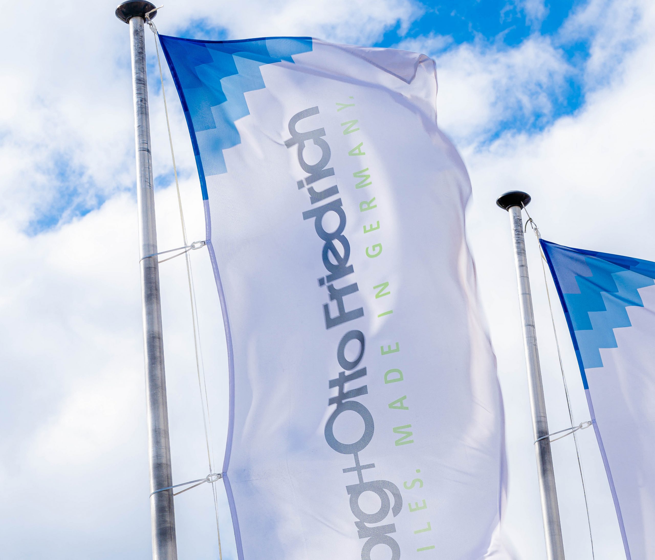 flag fabric with GOF logo